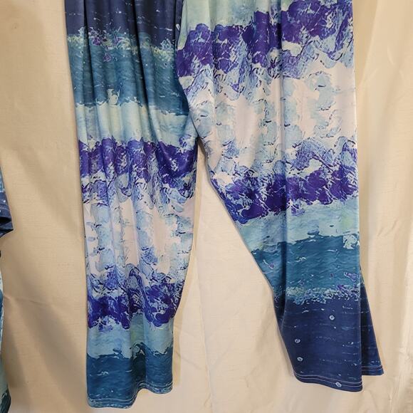 Women's 5XL Blue & White Pajama Set - Comfort & Style - Picture 12 of 16